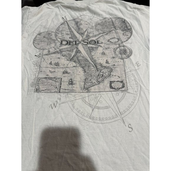 DEL SOL MAP WHITE T SHIRT SIZE MEDIUM | W1 - Picture 2 of 6